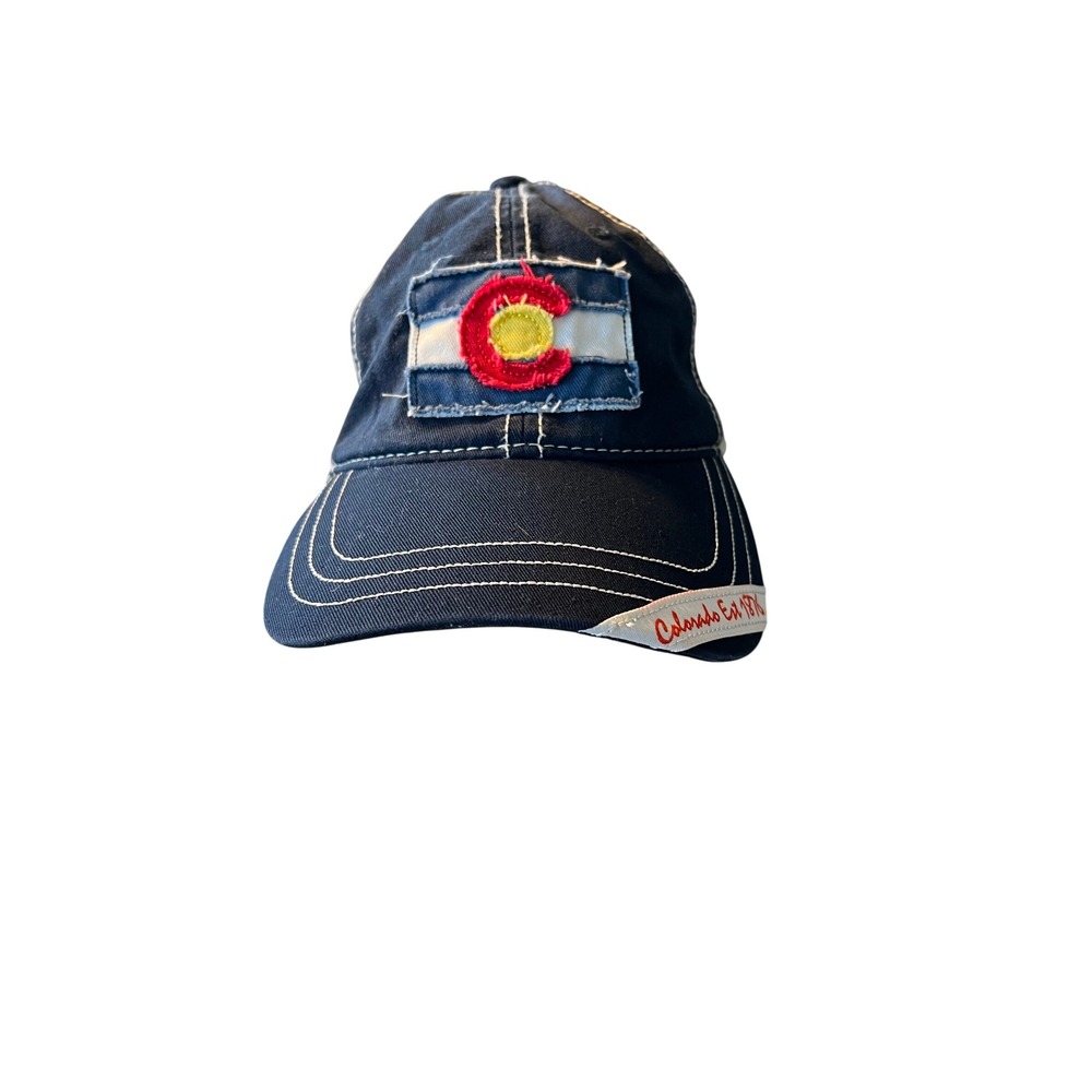 Hat Graphix 360 Colorado Flag Rocky Mountains Navy Khaki Baseball Cap Dad Hat